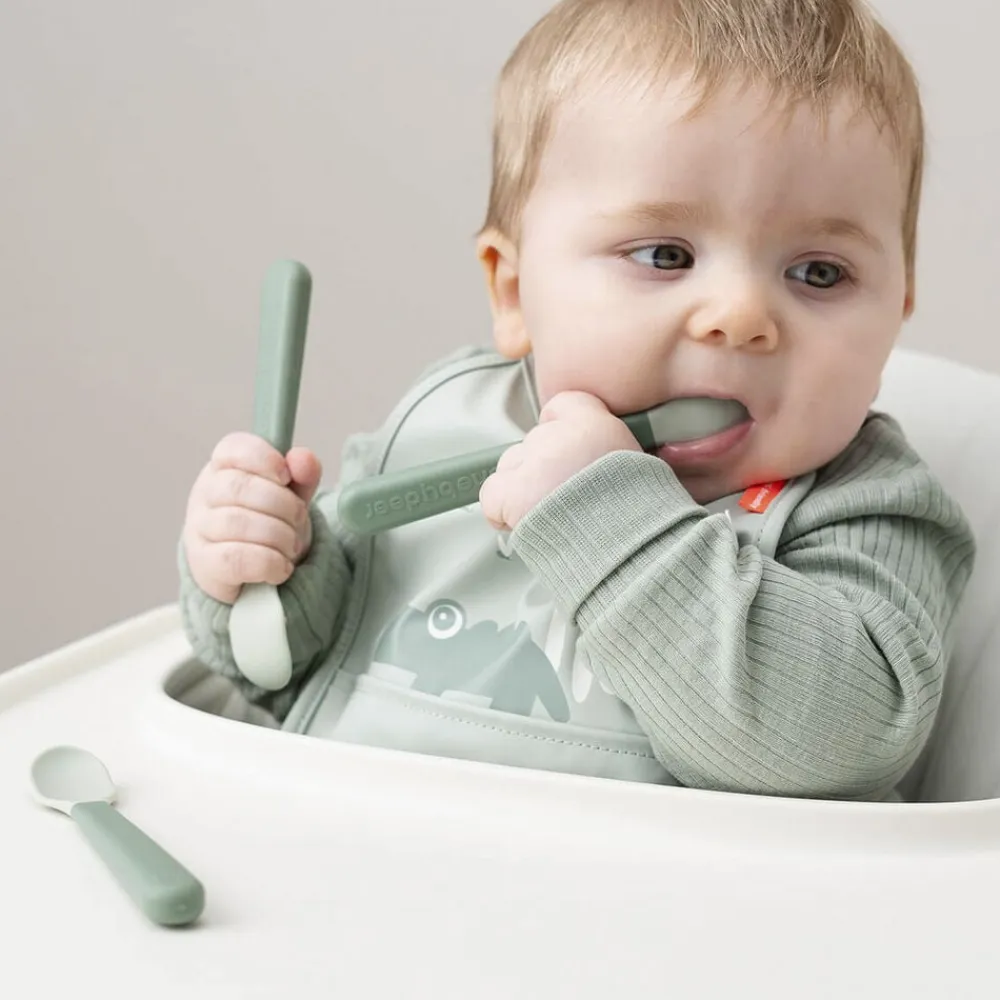 Foodie easy-grip babyske 3-pak Grøn>Done by Deer Online