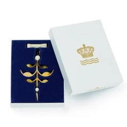 Royal Copenhagen Forgyldt juleornamen, palmette