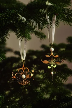 Royal Copenhagen Forgyldt juleornamen, palmette