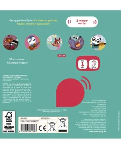 Børn Forlaget Room2Play - Pegebog med lyd - Musikinstrumenter