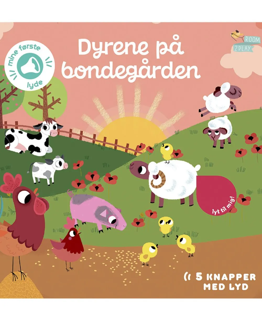 Børn Forlaget Room2Play - Pegebog med lyd - Dyrene på bondegården