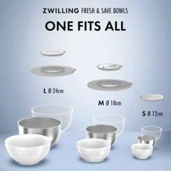 Zwilling Fresh & Save BOWLS Tilbehørs sæt, S/M/L / 5-dele Outlet