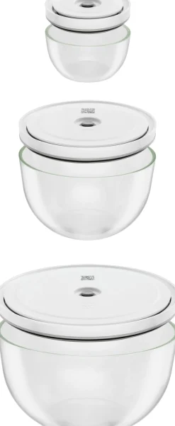 Zwilling Fresh & Save BOWLS Vakuum skål sæt S/M/L / 6-dele, Glas, gen