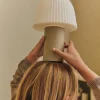 Børn Ferm Living Frill Portable Lamp - Cashmere/White