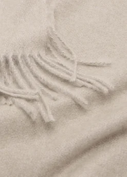 MANGO Fringed edge scarf Lt pastel brown New