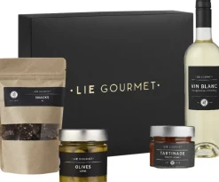 Lie Gourmet Gaveæske - Snacks & Wine Sale