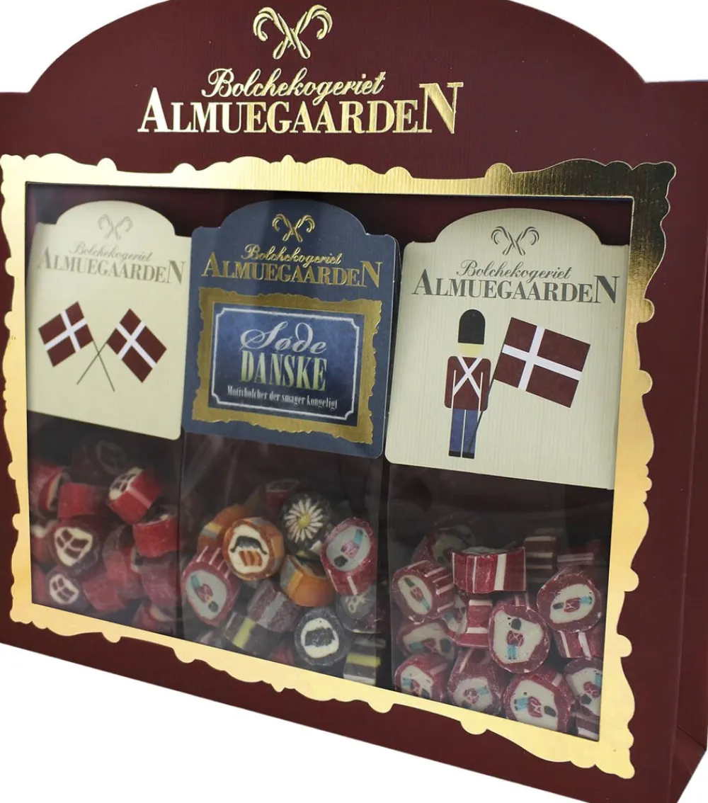 Gaveæske med danske motiv-bolcher>Almuegaarden New