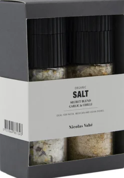 Gaveæske, Organic Secret blend & Salt, Garlic &>Nicolas Vahé Hot