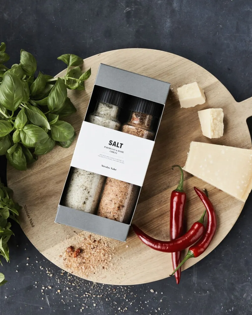 Nicolas Vahé Gaveæske, Parmesan & Basil salt & Chilli salt Discount