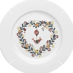 GC Cottage Tallerken Ø19. 5 cm hvid m. deko>Lyngby Porcelæn Best