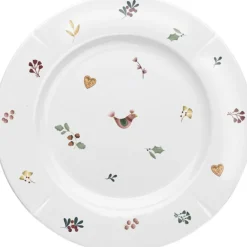 GC Cottage Tallerken Ø23 cm hvid m. deko>Lyngby Porcelæn Hot