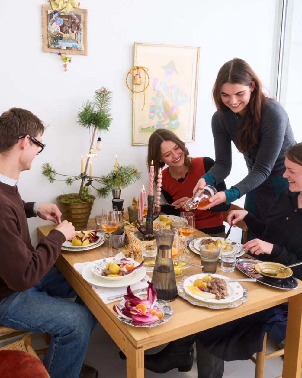 GC Cottage Tallerken Ø23 cm hvid m. deko>Lyngby Porcelæn Hot