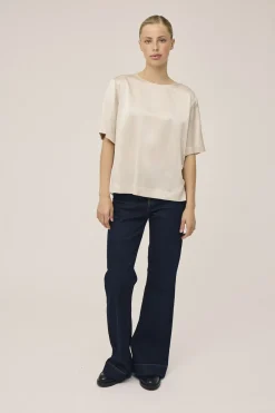 Gia 2 Kortærmede bluse - 100% silke><noscript><img width=