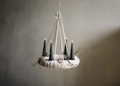 Uyuni Giftbox w. spike, remote, LED cone candle, Pine green, Smoot