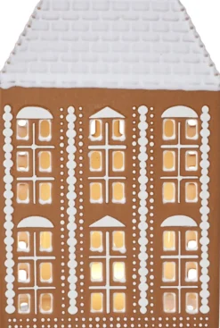 Kähler Gingerbread Lyshus stor brun