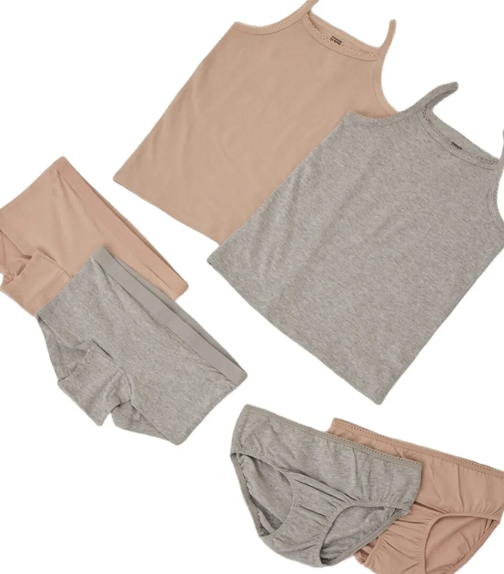 Magasin du Nord Collection Girls Hipsters 2-Pack Light grey melange Outlet