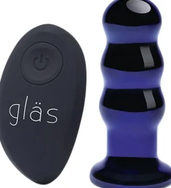 Gläs GLAS - RECHARGEABLE REMOTE CONTROLLED VIBRATING BEADED BUTTP