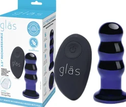 Gläs GLAS - RECHARGEABLE REMOTE CONTROLLED VIBRATING BEADED BUTTP