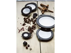 Rösle Glaslåg 20 cm Klar/Sort Glas/Silikone Online