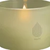 Glass Candle, Light green leaf, 8,2x6 cm>Uyuni Outlet