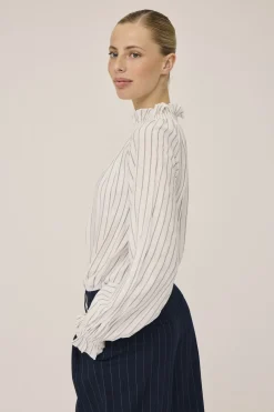 Grady 3 Langærmede bluse med høj krave - LENZINGECOVERO><noscript><img width=