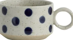 Nordal GRAINY tea cup w. handle, sand/dark blue