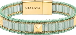 Aventurine Stud Bracelet>Nialaya New