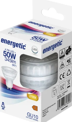 DFTP GU10 | PAR16 | 2700 Kelvin | 345 Lumen