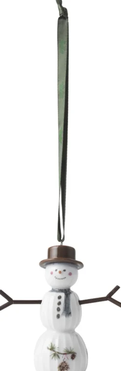 Kähler Hammershøi Christmas Snemand hængende H9. 5 hvid m. deko