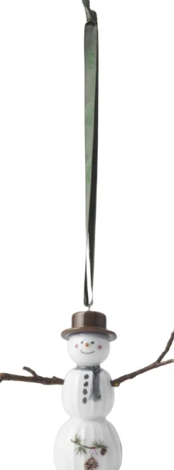 Kähler Hammershøi Christmas Snemand hængende H9. 5 hvid m. deko