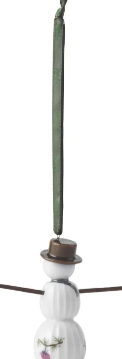 Kähler Hammershøi Christmas Snemand hængende H9. 5 hvid m. deko