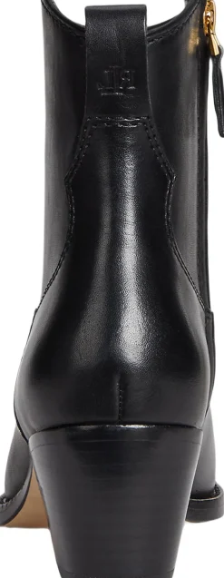 Dame Lauren Ralph Lauren Harpher Burnished Leather Bootie