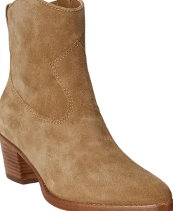 Lauren Ralph Lauren Harpher Suede Bootie Camel Outlet