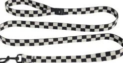 Hay Dogs Leash-Flat Check M/L-Black Clearance