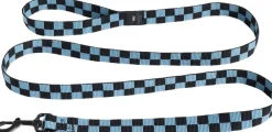 Hay Dogs Leash-Flat Check M/L-Blue,