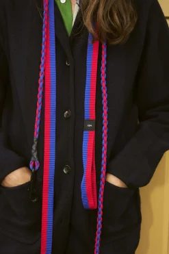 Dogs Leash-Flat M/L-Red, blue><noscript><img width=