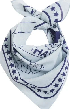 Hay Dogs Scarf-55 x 55-Light blue New