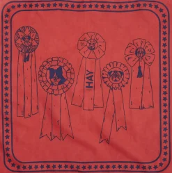 Hay Dogs Scarf-55 x 55-Red