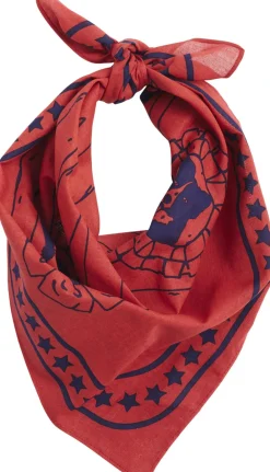 Hay Dogs Scarf-55 x 55-Red