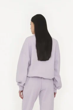 ROTATE Birger Christensen Heavy Sweat Crewneck Orchid petal (purple) Online