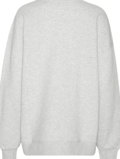 ROTATE Birger Christensen HEAVY SWEAT CREWNECK Light grey melange Online