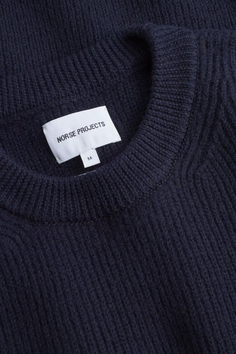 Norse Projects Henning Cotton Wool Rib Sweater Blå Sale