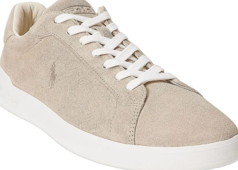 Polo Ralph Lauren Heritage Court II Suede Sneaker Milkshake Best