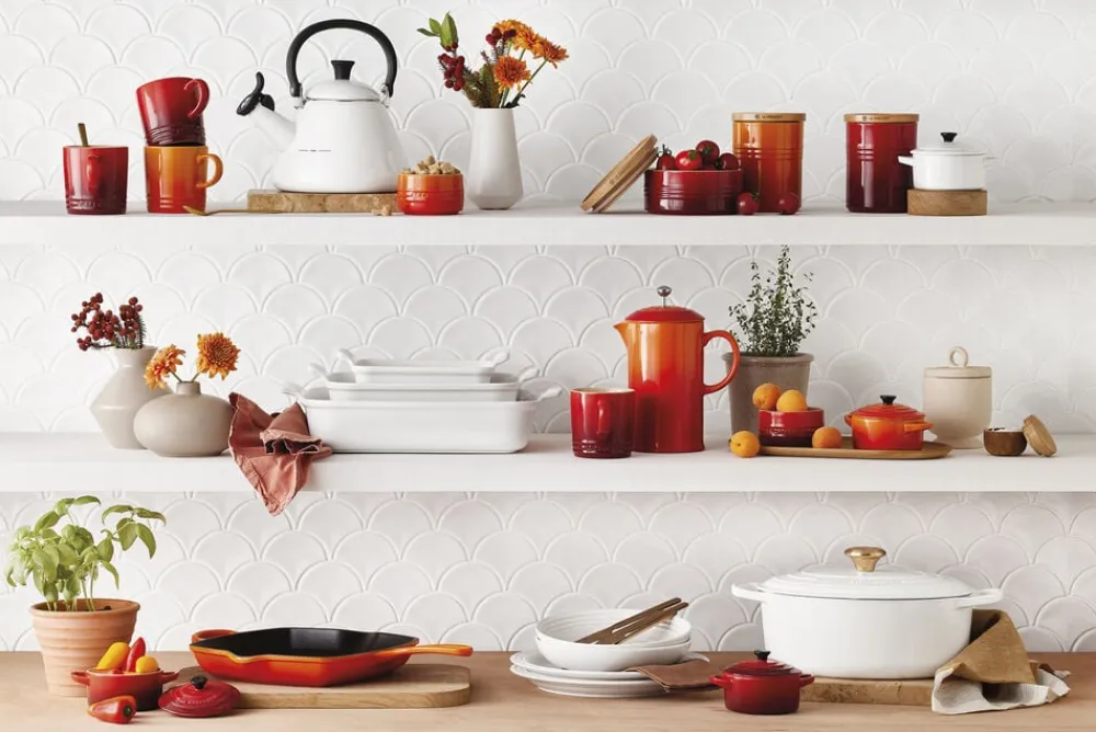 Le Creuset Heritage Rekt Fad 24/19cm White