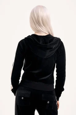 Juicy Couture HERITAGE STRIPE ROBYN HOODIE Black Best