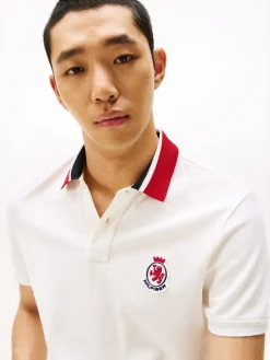 Tommy Hilfiger HERRINBONE COLLAR REG POLO Ecru Outlet