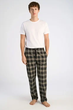 Lindbergh Herringbone checked pyjama Gr&oslash;n Outlet