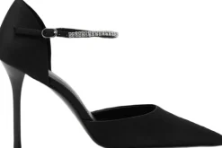 High heel shoe with rhinestone stra><noscript><img width=