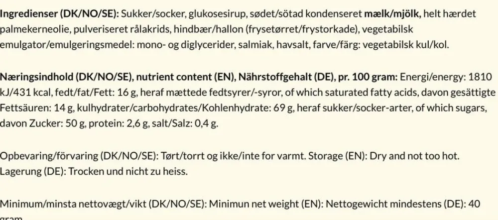 Bagsværd Lakrids Hindbær mini 40 gr. Discount