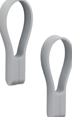 Zone Håndklædestrop Loop magnet 2 stk. Gull Grey